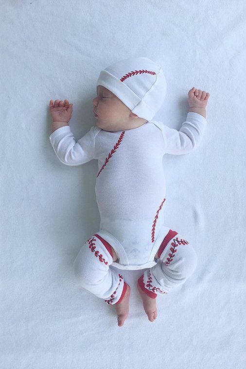 Homemade Baseball Costume for Babies