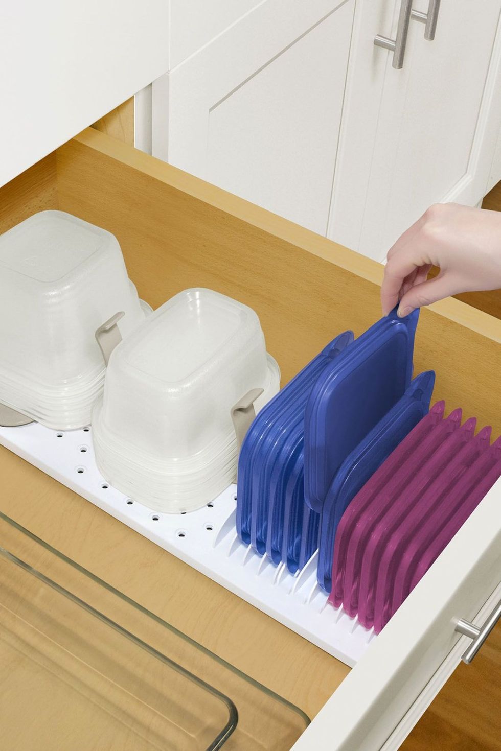 Food Container Drawer Organizer