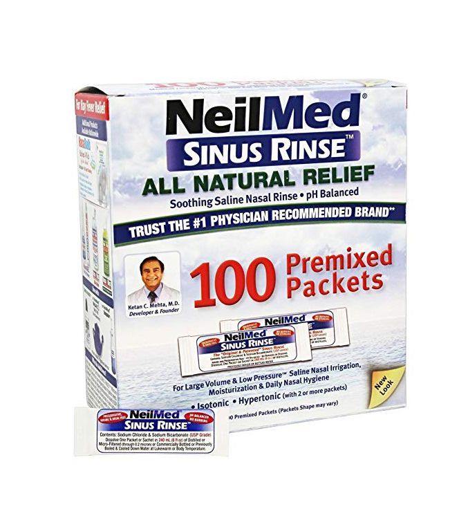 NeilMed Sinus Rinse All Natural Relief Premixed Packets