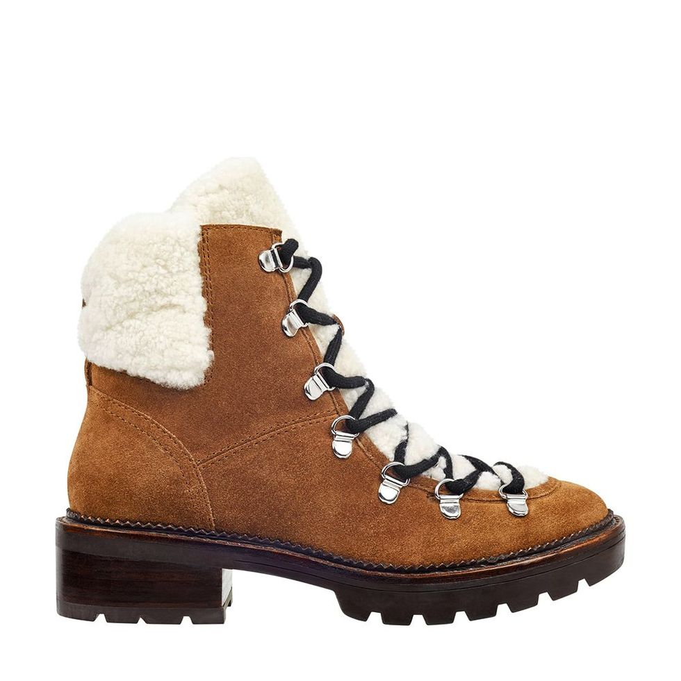 Marc Fisher LTD Capell Shearling Lace-Up Boots