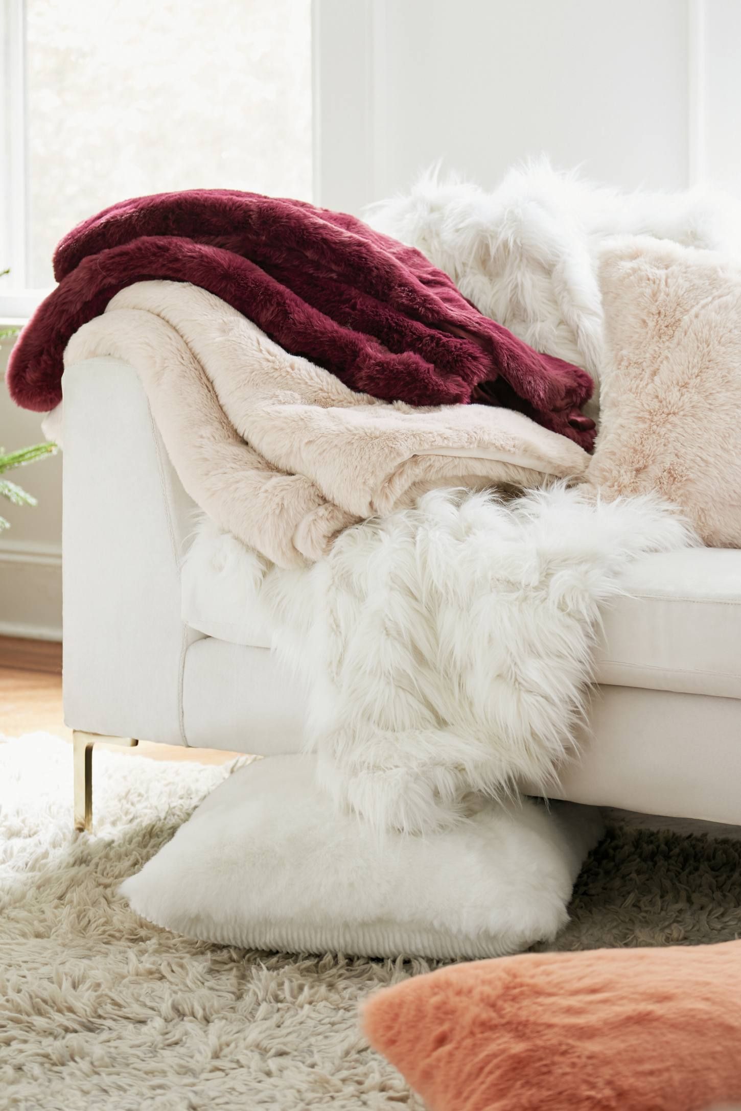 Fireside faux fur online throw blanket