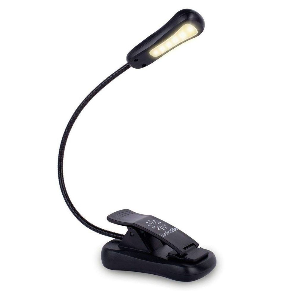 Vekkia Rechargeable Book Light - Neck Hug LED Reading Lights with 9  Brightness, 3 Color Levels, Flexible Soft Rubber Arms