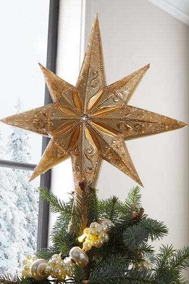 35 Unique Christmas Tree Toppers Cool Ideas For Champagne Stellar Christmas Tree Topper