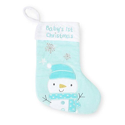 Koala Kids Baby's 1st Christmas Gray Blue Penguin Stocking 