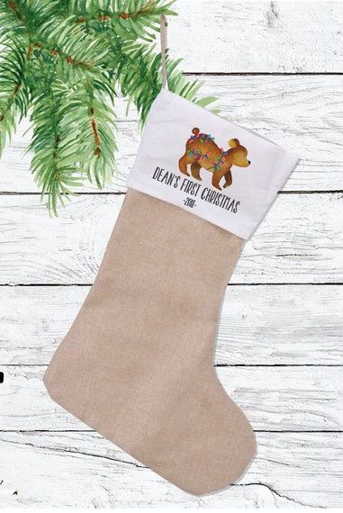 Baby Bear First Christmas Stocking