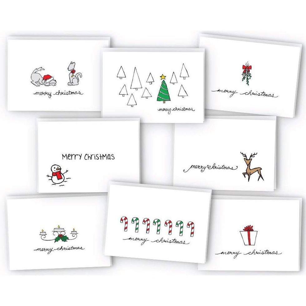 Sugartown Greetings Merry Christmas Greeting Cards Collection (Set of 24)