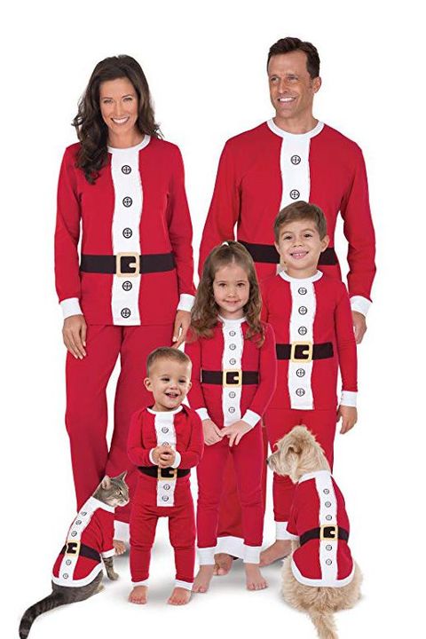 Image result for picture of family in christmas pjs with santa on pj