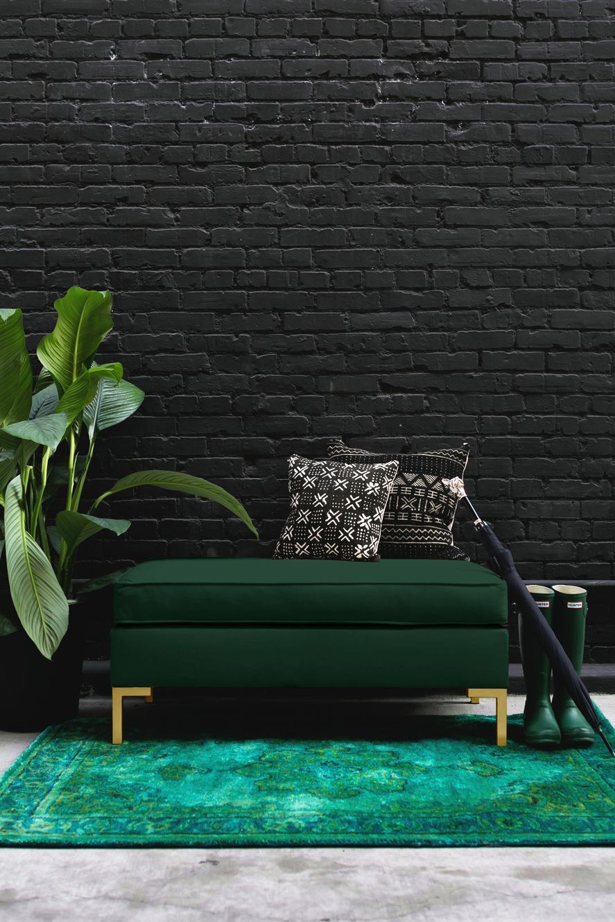 Vorana Emerald Velvet Bench