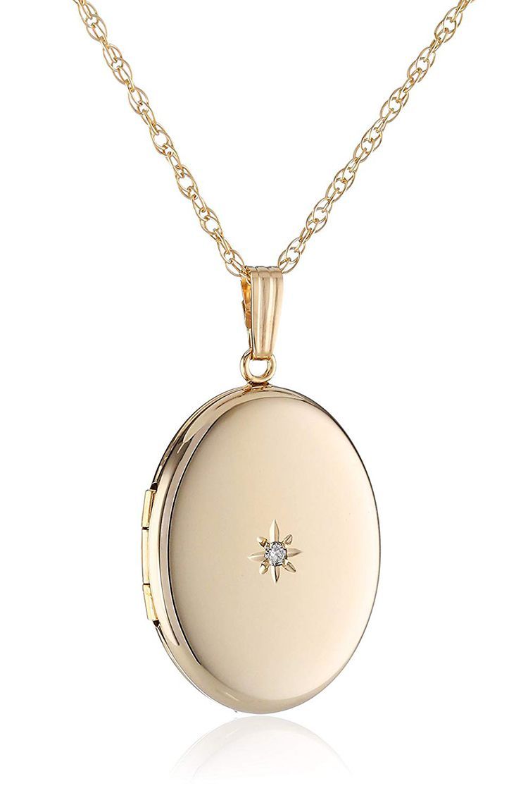 Amazon Collection 14K Yellow Gold-Filled Oval Locket 