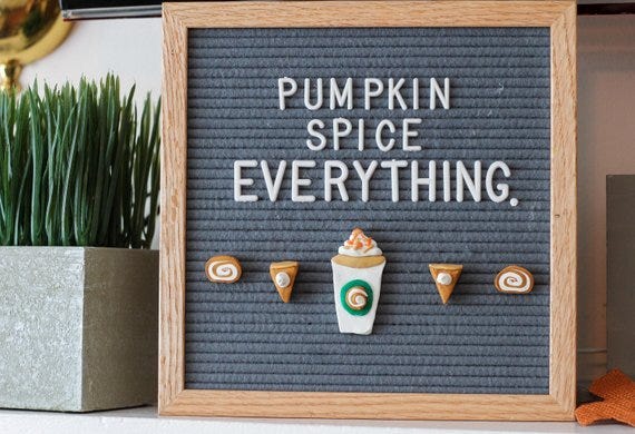 Pumpkin Spice Fall Letter Board Ornaments