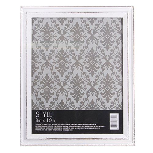Whitewash Wood Frame, 8 by 10 Inches 