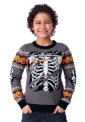 Ripped Open Skeleton Sweater