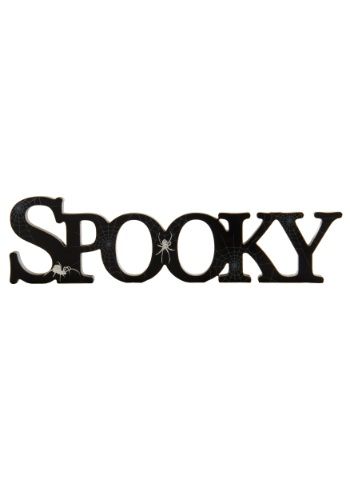 Black Spooky Cutout Sign