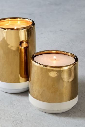 White + Gold Candle