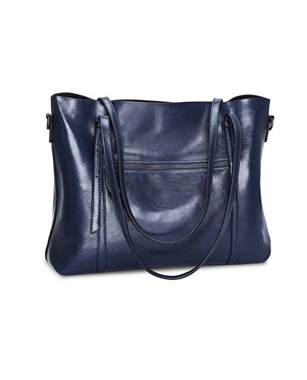 S-ZONE Leather Top Handle Satchel Bag 