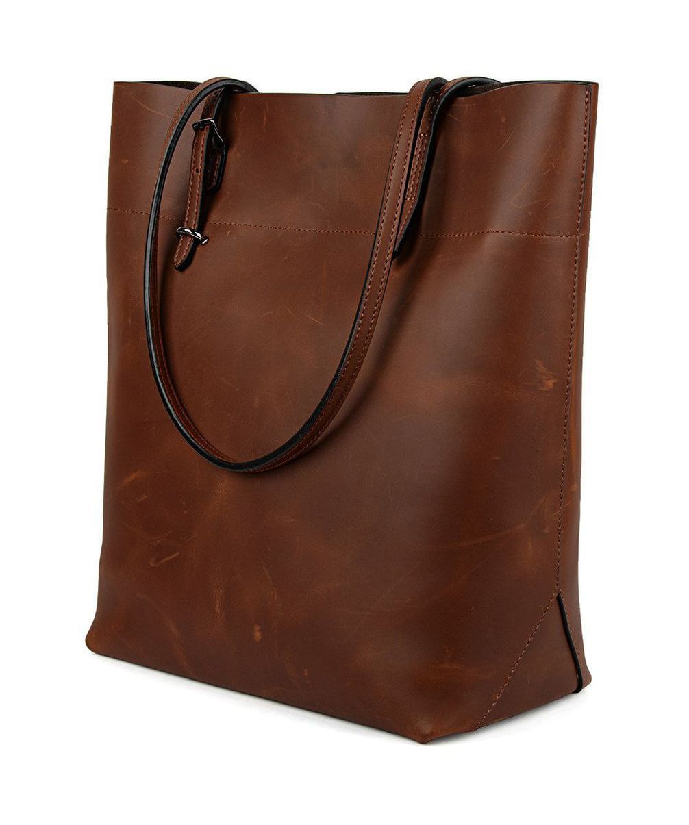 YALUXE Vintage Style Leather Tote 