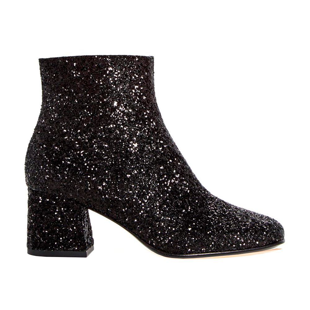 black sparkly booties