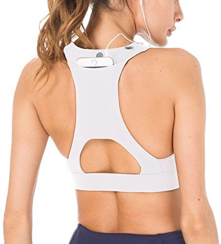 sports bra with front pocket