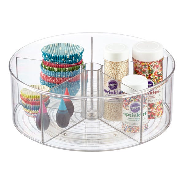 Clear Linus Divided Lazy Susan