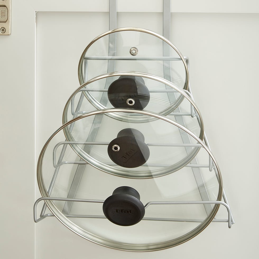 Over the Cabinet Pot Lid Holder