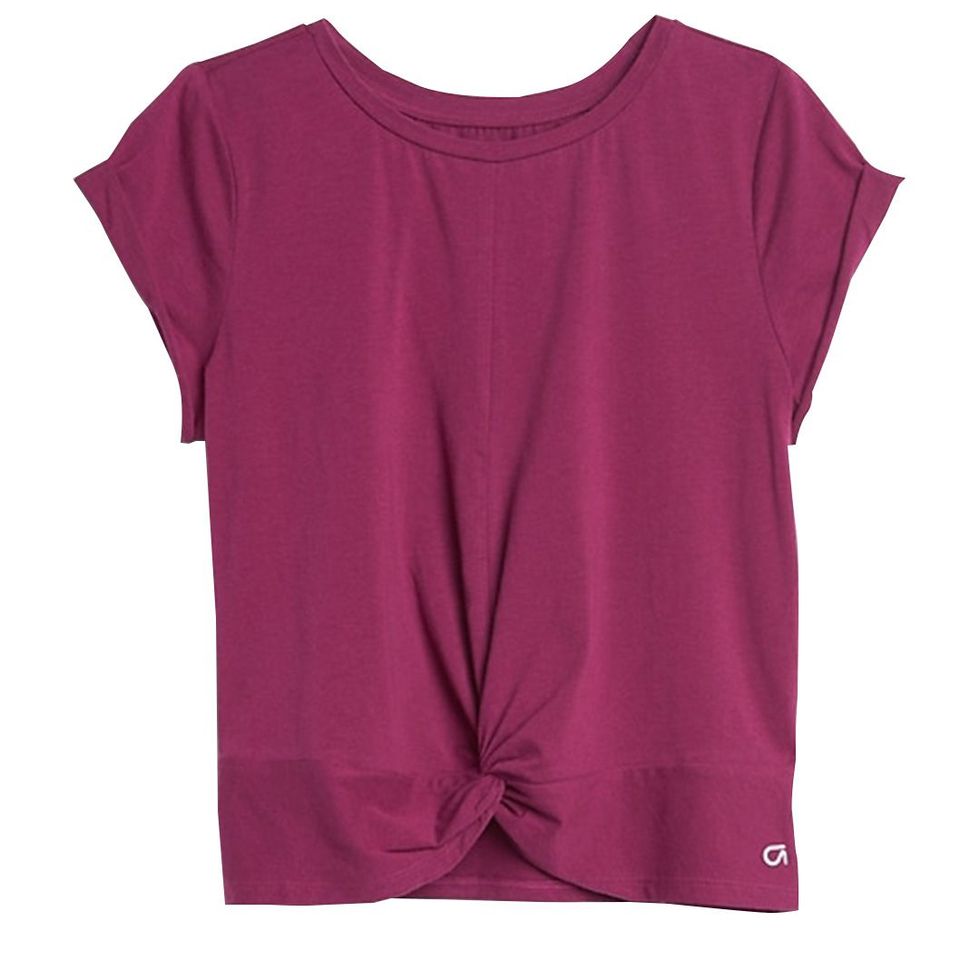 Twist-Front Crop T-Shirt In Supima Cotton