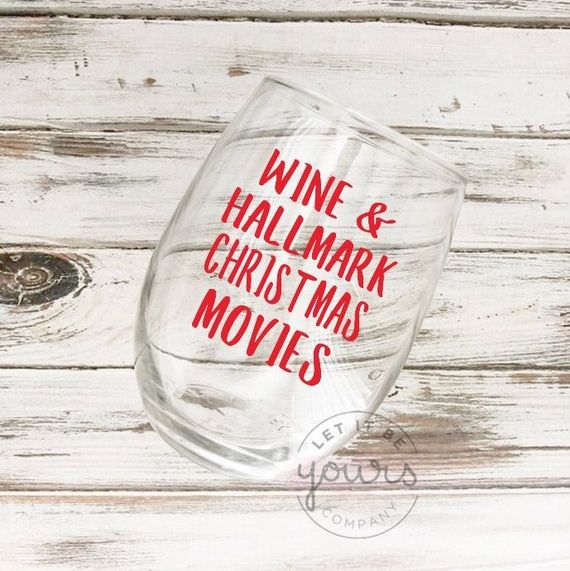Hallmark Movies Wine Glass