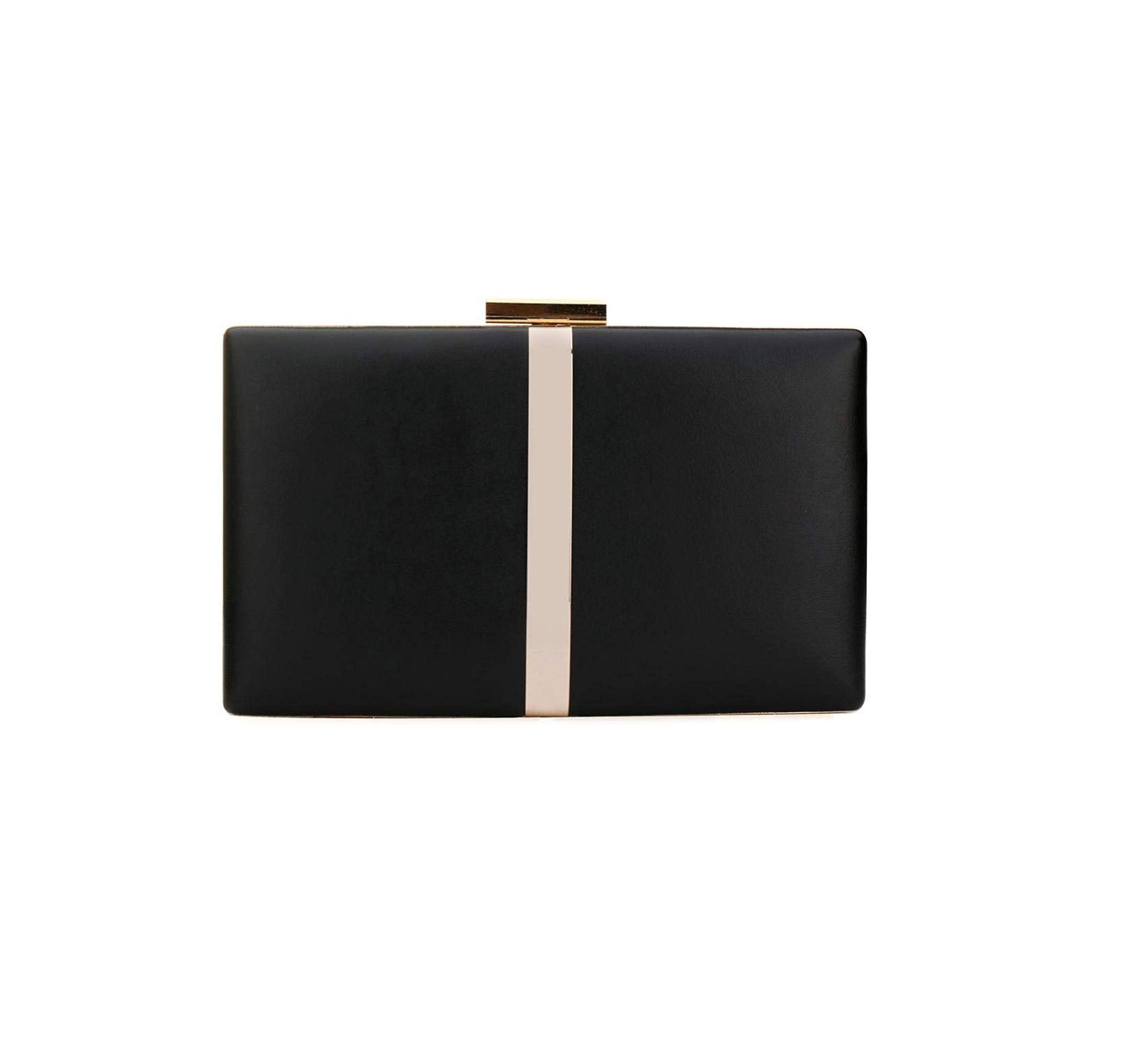 EROUGE Womens Designer Clutch Purse Elegant Evening Clutch Handbag For Cocktail/Wedding/Party (Black)