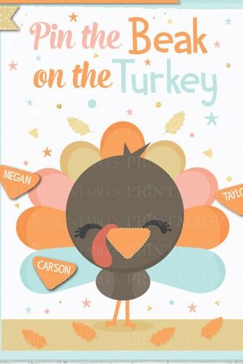 Pin the Beak on the Turkey