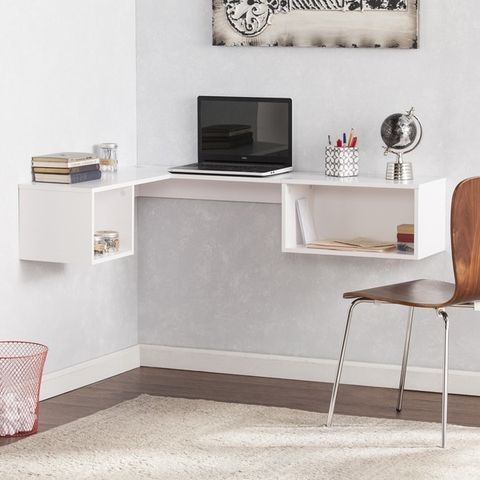 10 Best Corner Desks For Turning Any Space Into A Workspace Triangular - Floating Wall Mounted Corner Desk