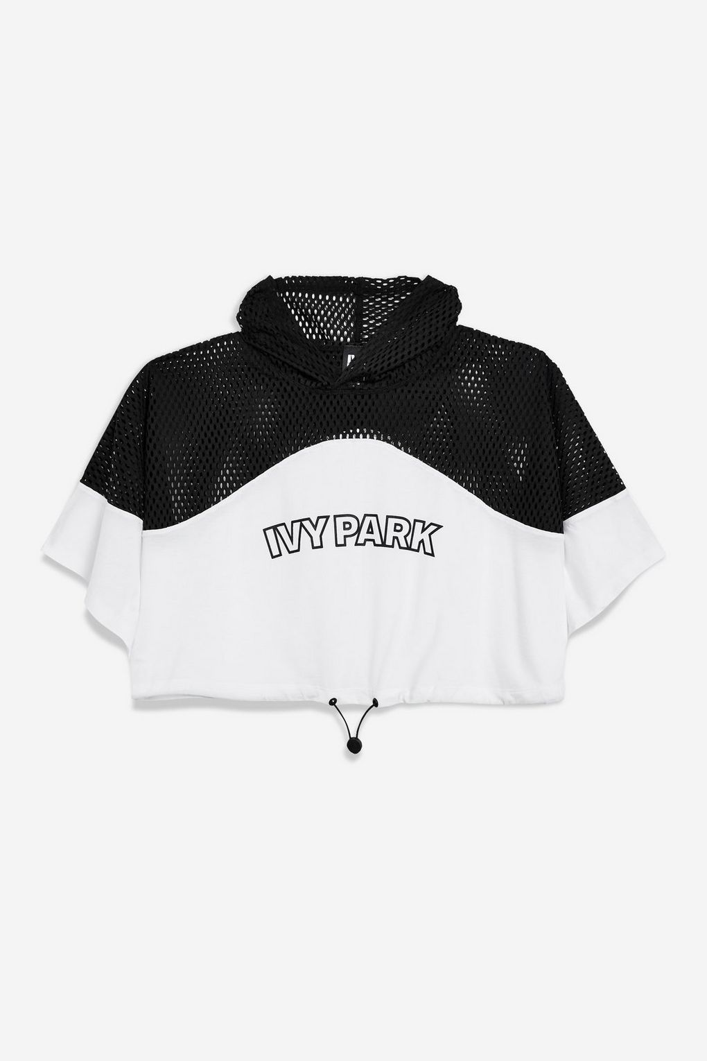 Mesh Hooded Crop T-shirt by Ivy Park