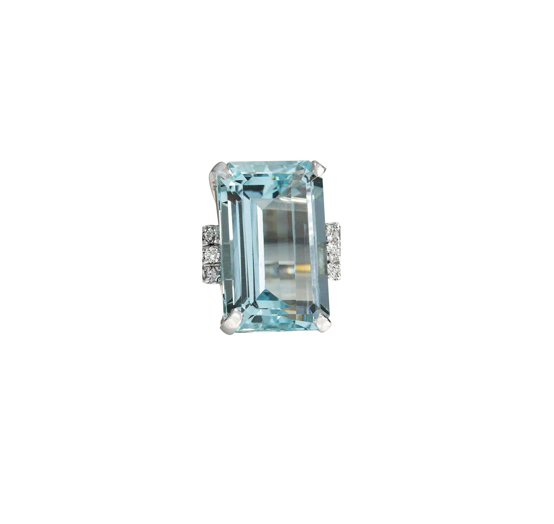 Zhiwen Vintage Fashion Women 925 Silver Aquamarine Gemstone Ring Engagement Wedding Jewelry Size 5-11 (7#)