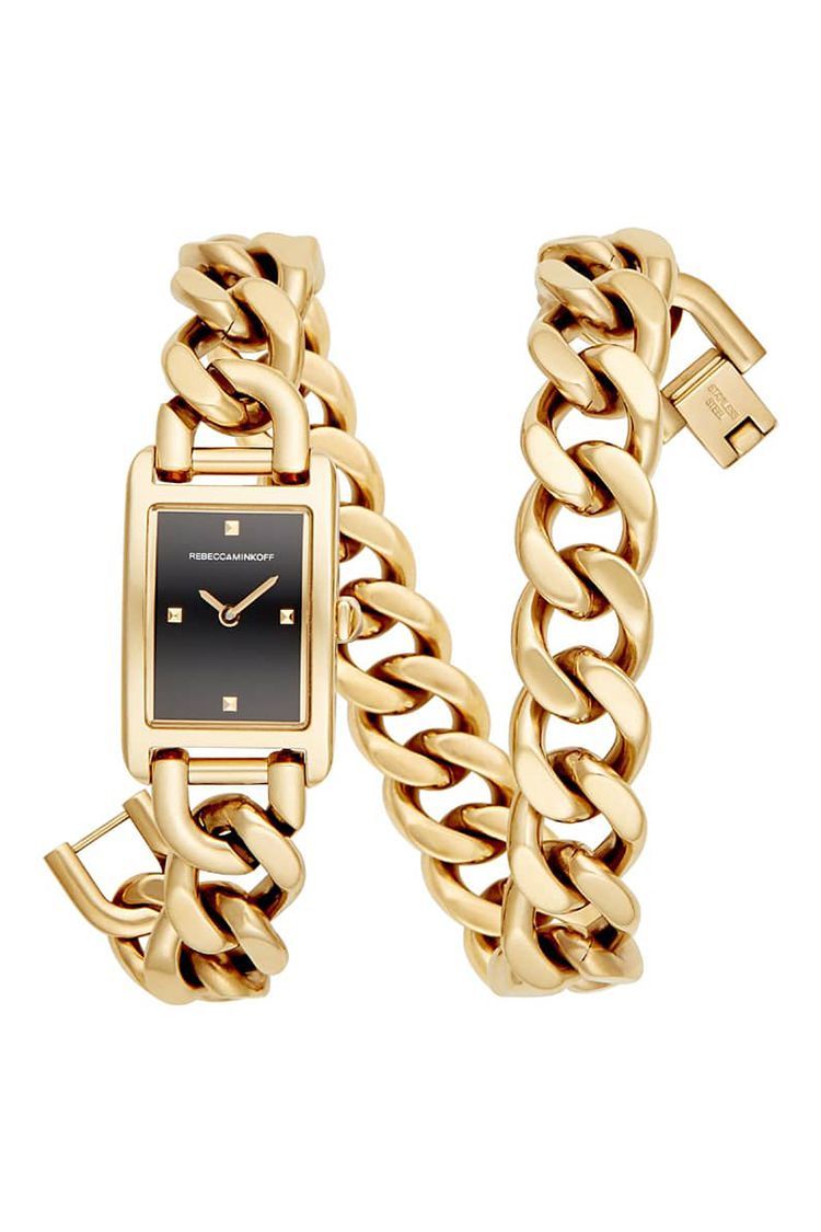 Rebecca Minkoff Moment Chain Wrap Bracelet Watch