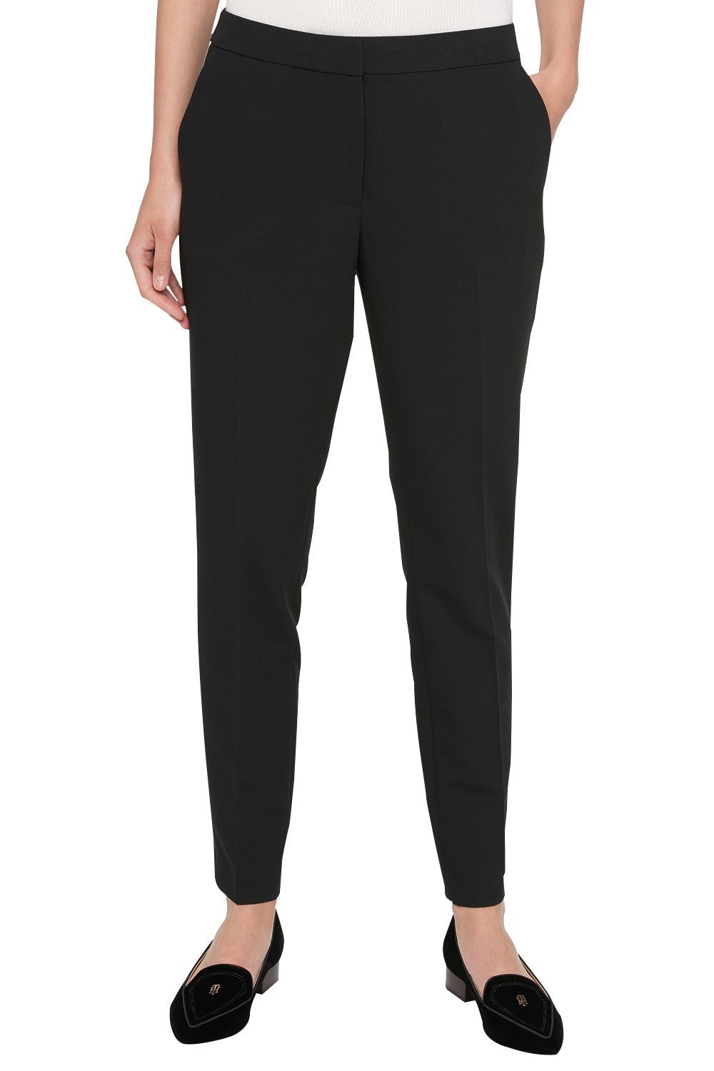 Twill Skinny Ankle Pants