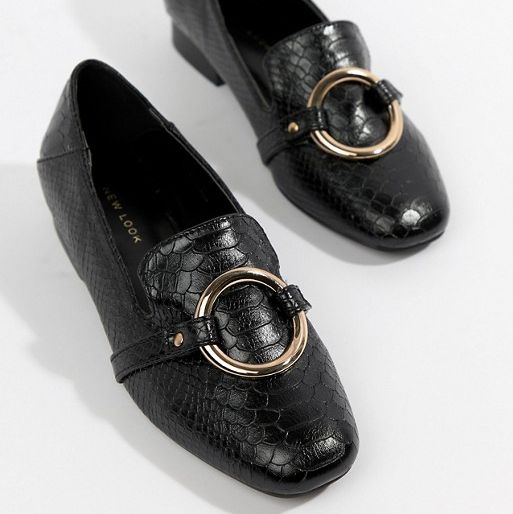 New Look Metal Ring Detail Loafers