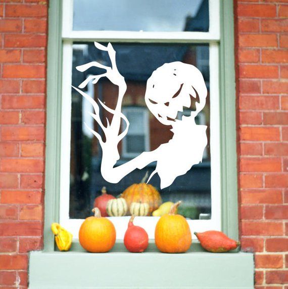 71 pcs NEW Boo-tiful Halloween Decoration Window Clings 18 inch tall ghosts 