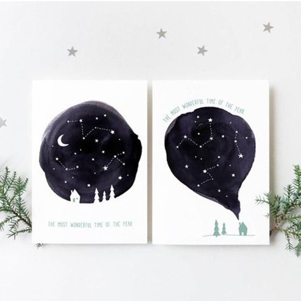 Kuukeluus Starry Night Christmas Cards (Set of Two)