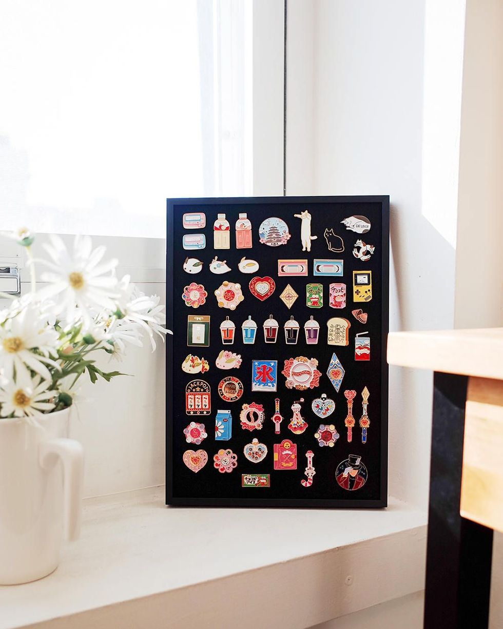 The best way to display a souvenir travel pin badge collection