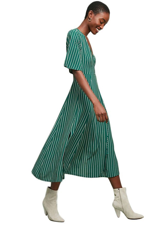 Green Pinstriped Dress
