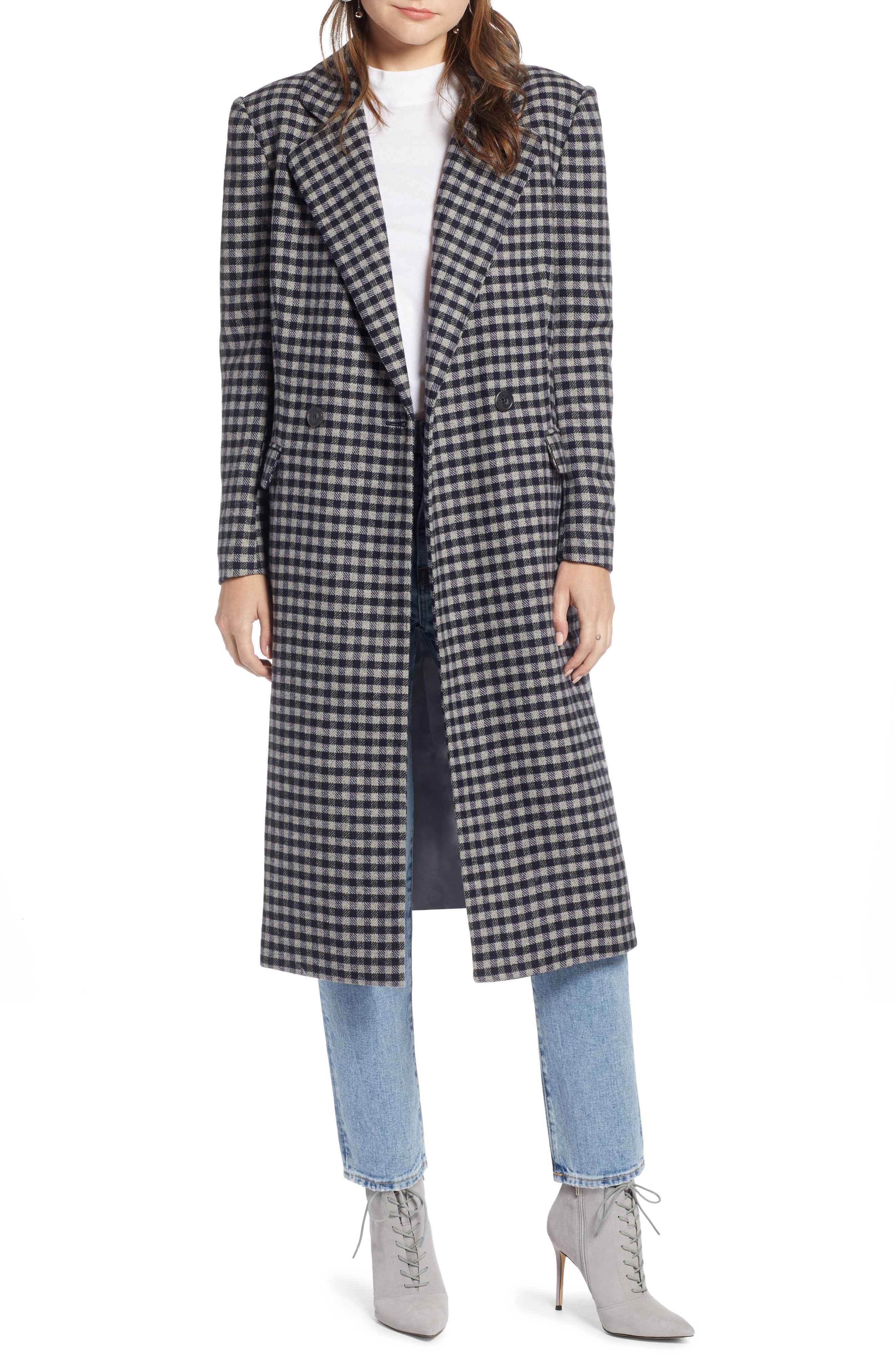 Nordstrom something deals navy coat