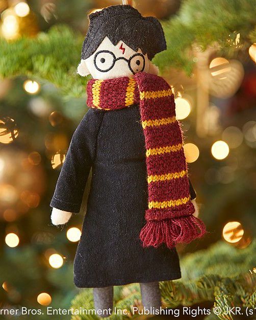 Harry Potter Christmas Ornament Set/6 Large Glitter Ornaments