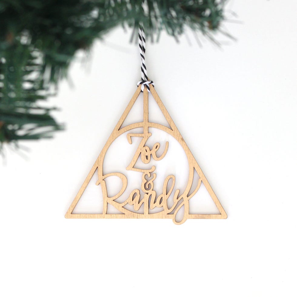 4 HARRY POTTER CHRISTMAS ORNAMENTS DEATHLY HALLOWS GLASSES SCAR PLATFORM 9  3/4