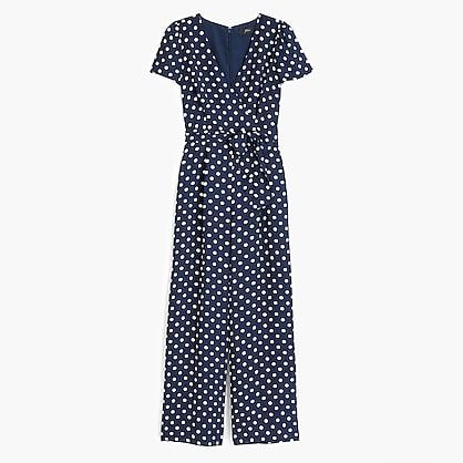 J crew polka store dot jumpsuit