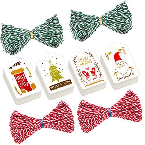 Madholly Christmas Gift Tags With String