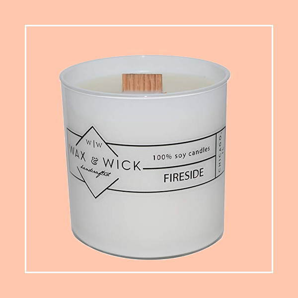 Wax and Wick Fireside Candle 