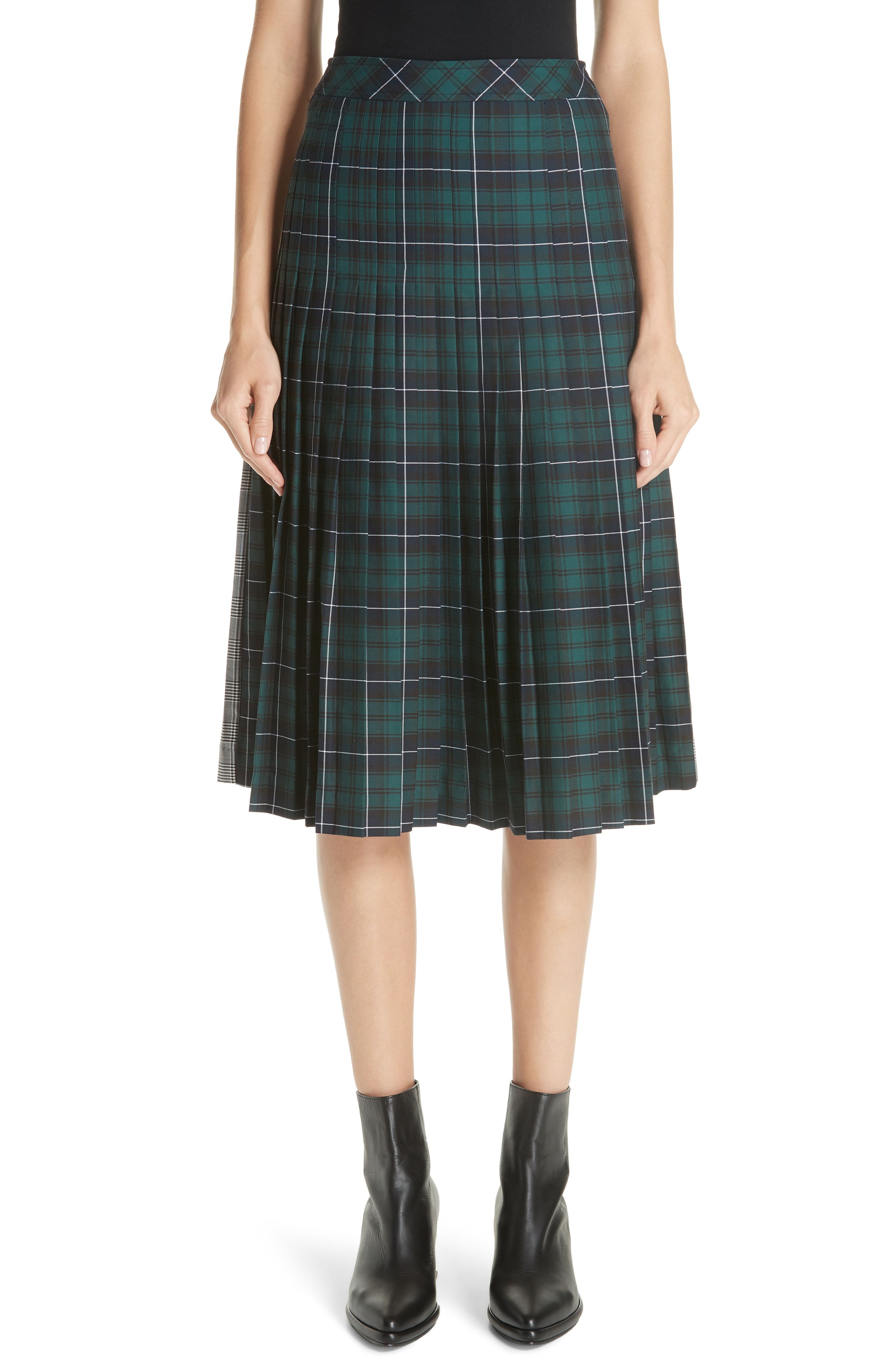 Pleated Plaid Uniform Skirt
