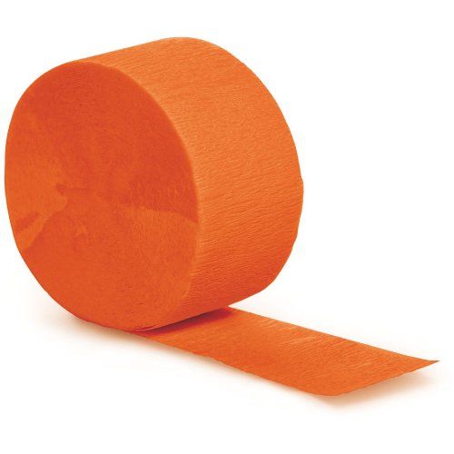 Orange Paper Streamer Roll