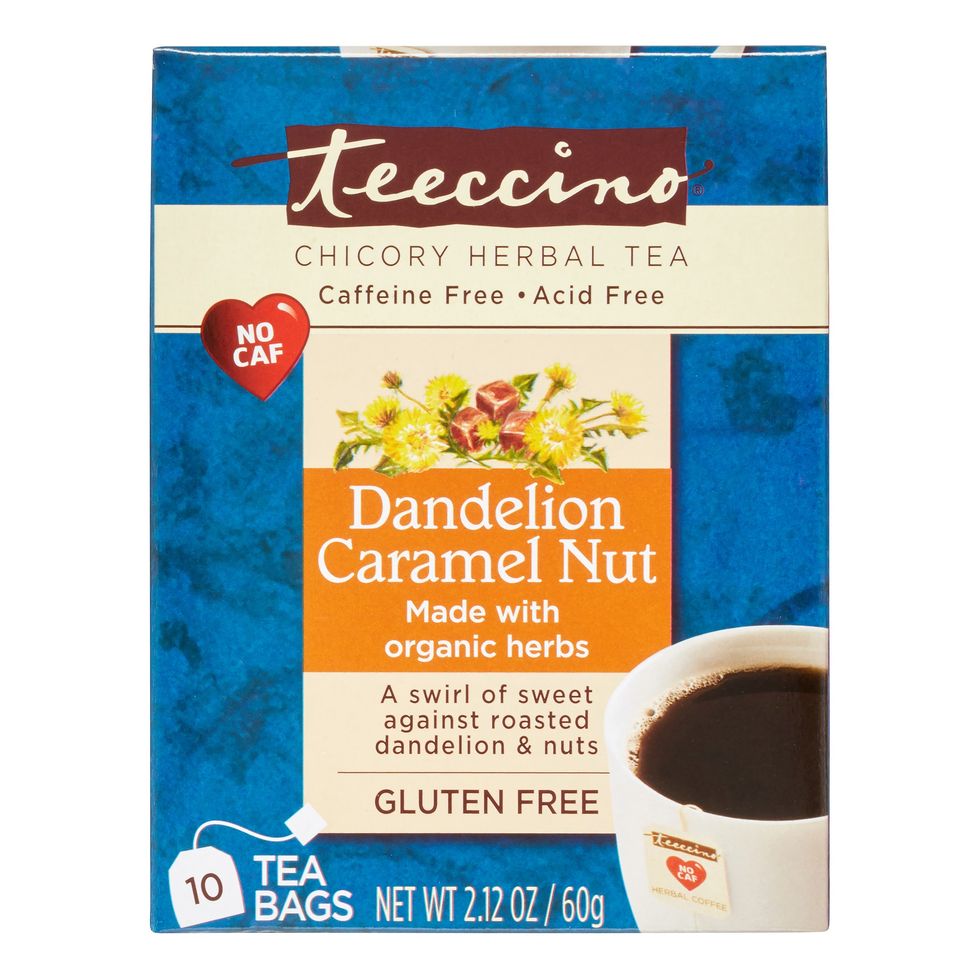 Teeccino Dandelion Caramel Nut Chicory Herbal Tea Bags