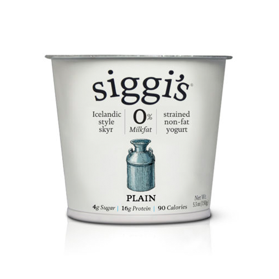 Siggis Skyr Plain Icelandic Style Yogurt, 5.3 Ounce - 12 per case.
