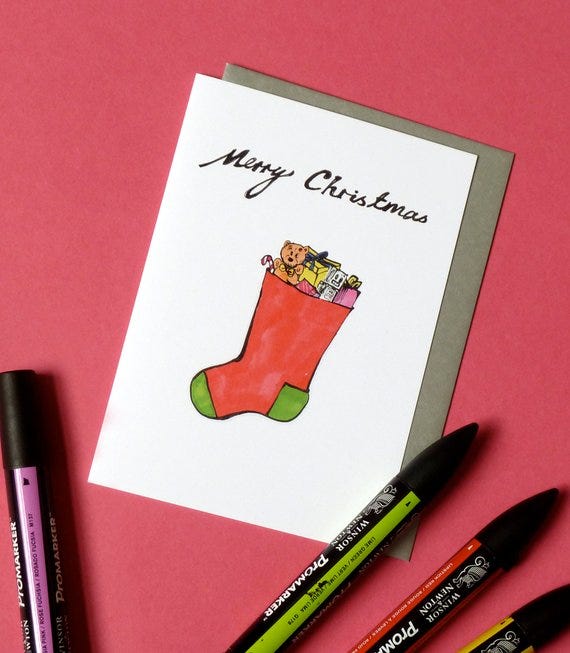 Stuffed Stocking Card