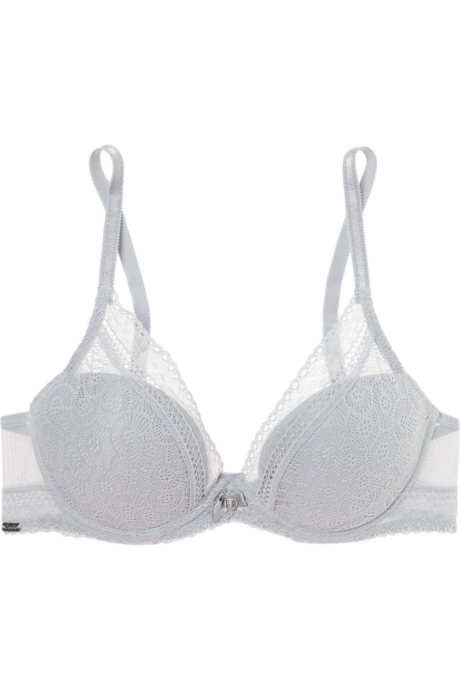 CHANTELLE Festivité stretch-lace and tulle underwired plunge T-shirt bra
